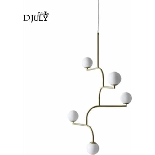 Italian design Swing arm Glass ball chandelier lighting for kitchen bar modern hanging lamp living room decoration light fixture