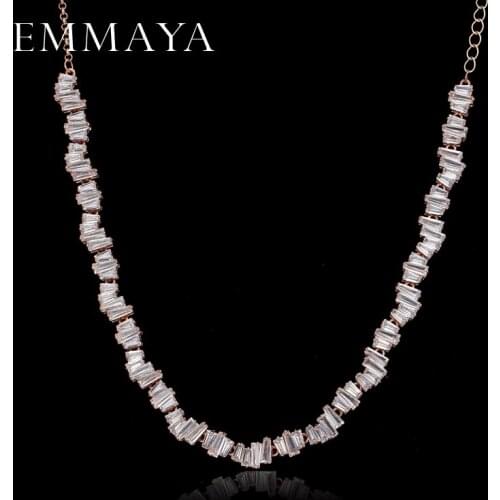 EMMAYA 2017 AAA Brilliant Austrian CZ Infinity Pendant Rose Gold Color Necklaces for Women/Lover Luxury Wedding Jewelry Gift