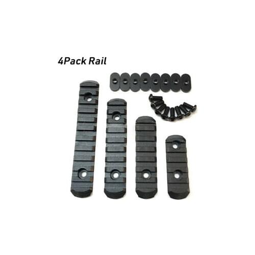 M-LOK 4 Pack Aluminum 5 Slot 7 Slot 9 slot 11 Slot Rail Section Picatinny Weaver