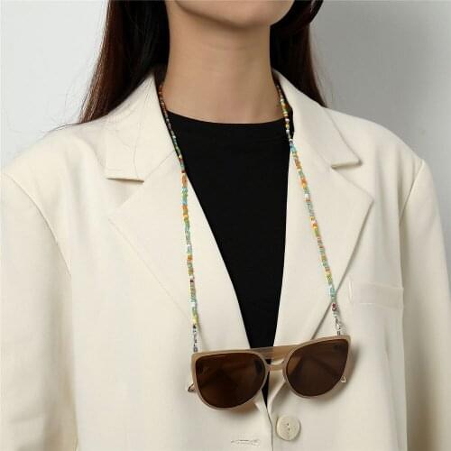 Fashion Face Mask Strap Retainer Chain Beads Metal Long Glasses Chains Sunglasses Strap Cord Eyewear Non-slip Lanyard Necklace