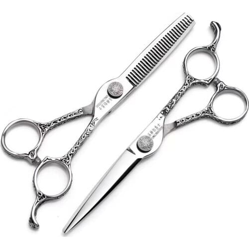 6 Professional Hair Salon Structure Scissors Set Cutting Barber Haircut Thinning Shear Scissors Hairdressing Hair Tools Scissors