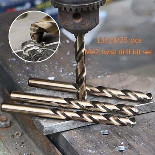 M42 HSS Twist Drill Bit Set 3 Edge Head 8% High Cobalt Drill Bit for Stainless Steel Wood Metal Drilling