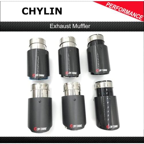 1 Piece Glossy / Matte Carbon Exhausts Tips Car Muffler Pipes Universal Escape Exhaust System Tips Car Accessories Exhaust tips