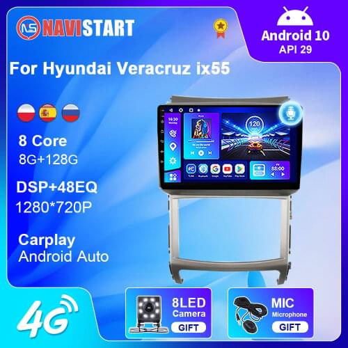 Android 10 For Hyundai Veracruz ix55 2006-2015 Car Multimedia DVD Player 2 Din Radio DSP BT Carplay WIFI 4G Navigation GPS DVD