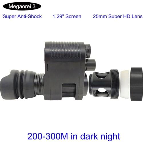 2021 New Megaorei 3 Sniper Outdoor Hunting Optic Sight Tactical Riflescope Infrared IR Flashlight with LCD night vision scope