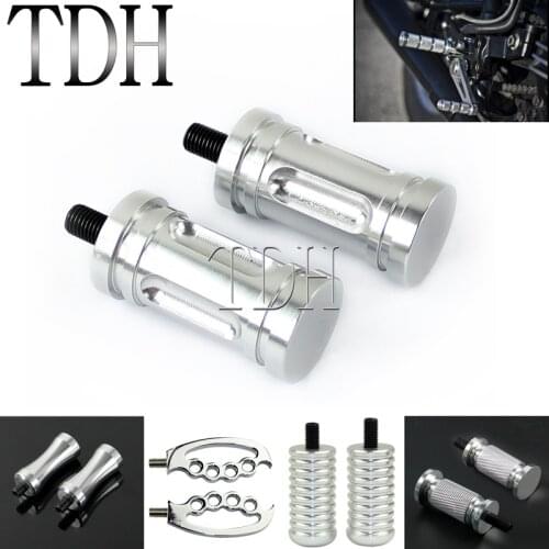 2X Knuckle Ribbed Custom Gear Shifter Lever End Peg Mini Toe Shifter Peg Universal for Harley Triumph Scrambler