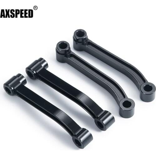 AXSPEED Black Model Car Aluminum Radius Arms Adjustable Lower Link Kit for Tamiya 1/14 Truck Tractor Car Upgrade Parts