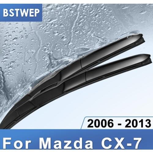BSTWEP Hybrid Wiper Blades for Mazda CX-7 ( CX7 ) Fit Hook Arms 2006 2007 2008 2009 2010 2011 2012 2013