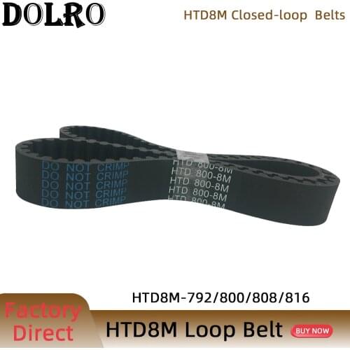 HTD 8M synchronous belt C=792/800/808/816 width 15/20/25/30/40/50mm Teeth 99 100 101 102 HTD8M Timing Belt 792-8M 800-8M 808-8M