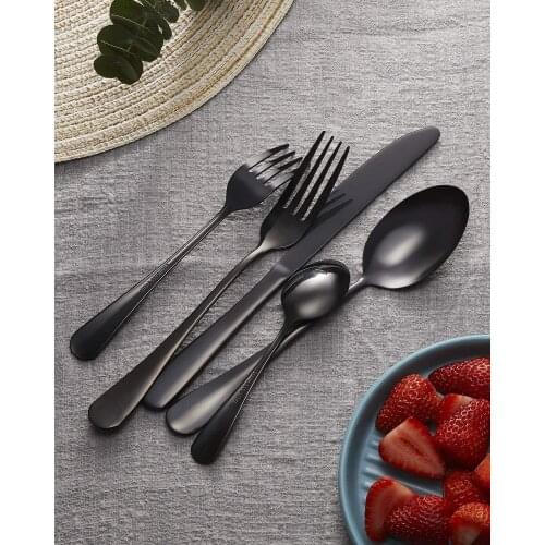 5 pcs Dinnerware Silverware Sets Rose Gold Matte Stainless Steel kitchen Utensils Cutlery Set