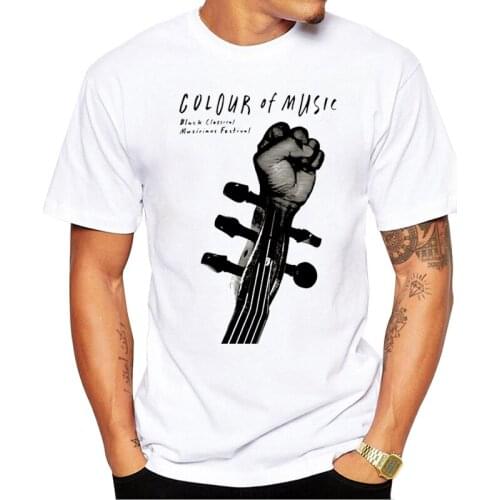TEEHUB Hipster Colour of Music Festival Men T-Shirt Fashion Music Printed Tee Short Sleeve Casual Tshirts Funny Tee