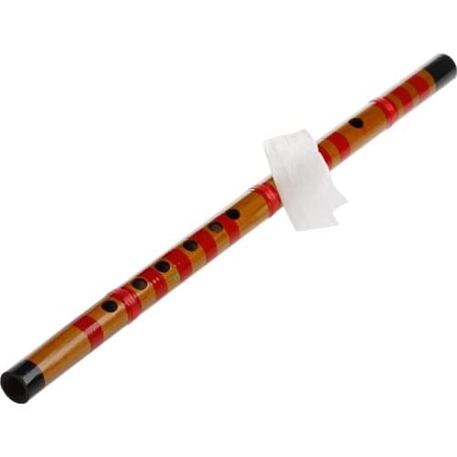 Traditional Long Bamboo Flute Clarinet Student Musical Instrument 7 Hole 42.5cm