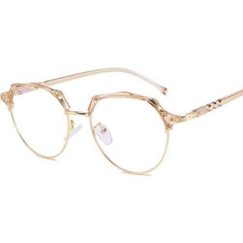 Veshion Glasses Frames Men Women Round Simple Optical Fashion Computer Glasses