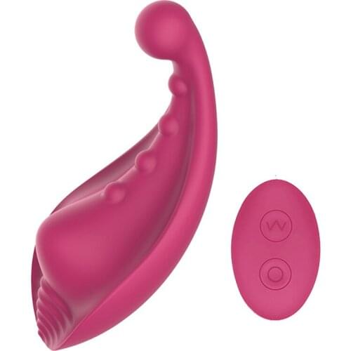 Female butterfly vibrator, female sex toy, couple orgasm masturbator, G-spot and clitoral stimulator, with remote control