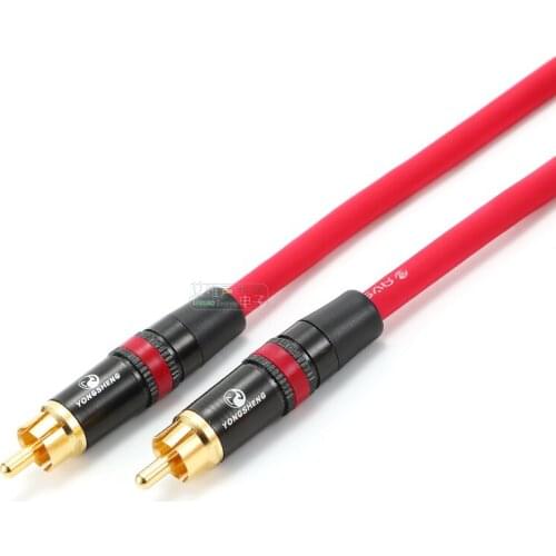 1Pcs neutrik Yongsheng microphone cable connected RCA male to RCA YME230 plug gold-plated YS373 audio and video AV