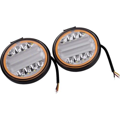 2Pcs/Set Universal 72W LED Work Light Off-Road Driving Fog Lamp Flood Spot Beam Bar