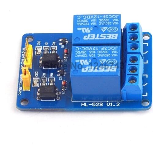 20PCS 2-channel New 2 channel relay module relay expansion board 12v low level triggered 2-way relay module for arduino