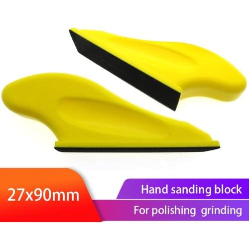 27x90mm Hand Sanding Block Sanding Disc Holder PU Foam Grinding Block for polishing wood furniture