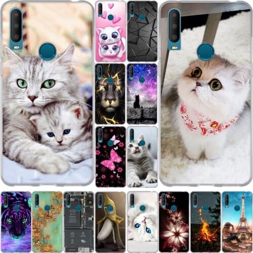 6.52 " For Alcatel 3X 2019 5048U 5048Y Case Silicone Luxury Soft TPU Cute Cartoon Cat Pattern For Alcatel 3X 3X2019 Phone Cover