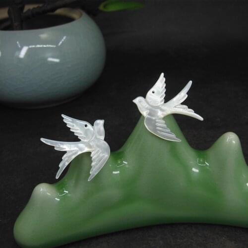 8pc Pigeon Shell Beads for Jewelry Making Shell Bird Charm Natural Stone Bead Kralen Abalorios Piedras Para Bisuteria DYL0180