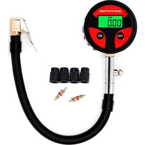 Automotive Tire Digital Display Pressure Gauge Fast Clamp Digital Display Pressure Gauge High Precision Digital Tire Pressure Ga