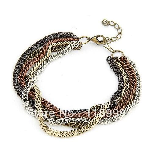 Free Shipping The Multi Layered Chain Bracelet Womens Jewelry