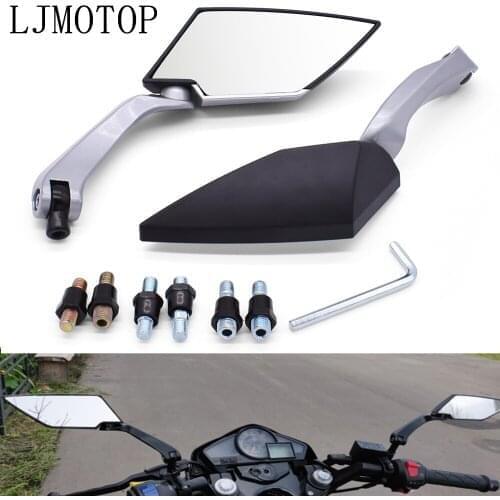 1 Pair Motorcycle RearView Mirror Handlebar Side Mirrors 8 10mm For Benelli leoncino 500 trk 502 hyosung gt650r Moto Part