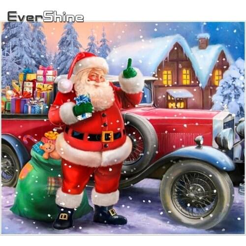 EverShine 5D Diamond Embroidery New Arrivals Santa Claus Pictures Of Rhinestones Diamond Painting Full Round Christmas Gift