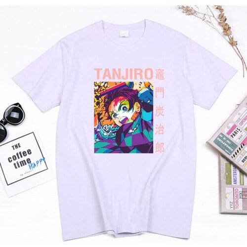 Japanese Anime Demon Slayer T Shirt Kawaii Tanjirou Graphic Tees Kimetsu No Yaiba Cartoon Unisex Tops Funny Manga Women Clothes