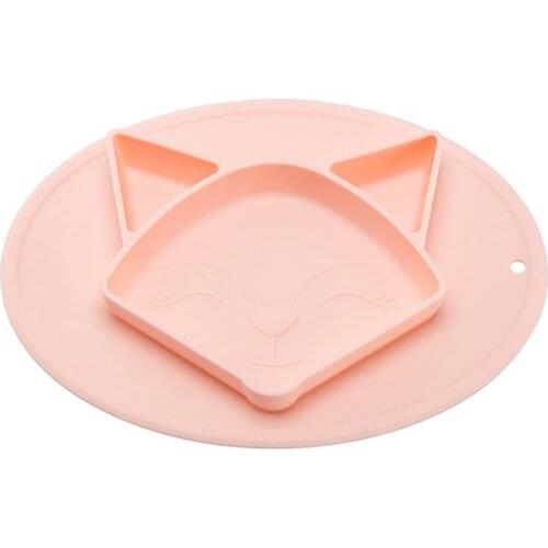 HOT Baby Silicone Dinner Plate, Childrens Integrated Silicone Mat, Baby Learn To Eat, Partitioned Dinner Plate Set