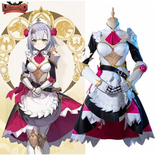 Game Genshin Impact Noelle Cosplay Costume Lolita Dress Genshin Impact Full Set Uniform Halloween Carnival Party Maid Dress New
