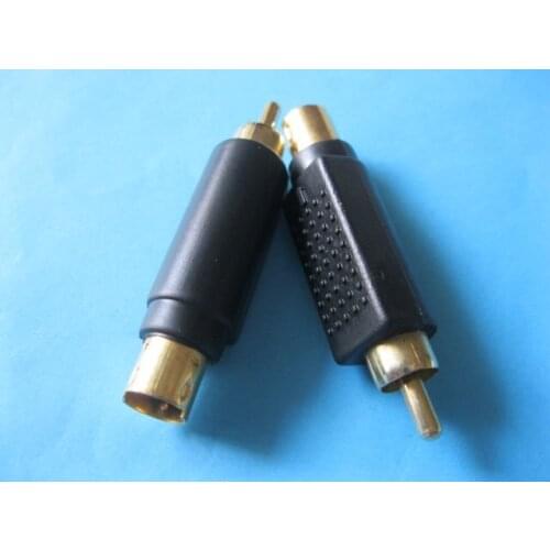 Converter RCA Male To Mini 4 pin DIN Plug S-Video Male Gold Head 200 pcs