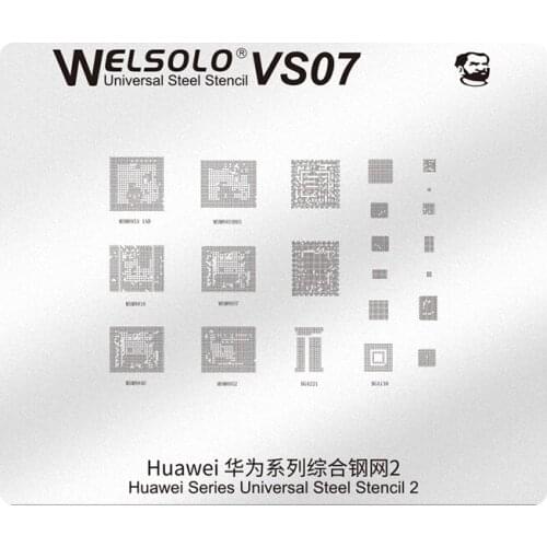 Mechanic BGA Reballing Stencil for Huawei Series MSM8953 1AB MSM8937 MSM8940 MSM8916 BGA221 BGA138 CPU IC Chip Steel Stencil