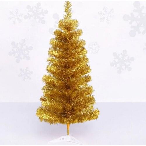 Free Shipping Event Party Christmas Xmas Tree 90cm Mini Golden Pine Artificial Christmas Tree