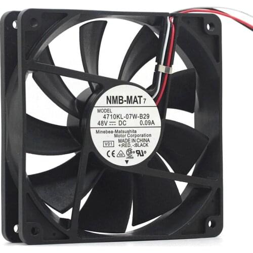 NEW For NMB 4710KL-07W-B29 48V 0.09A 120*120*25MM 3lines server inverter axial case cooling fan