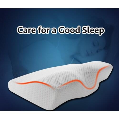 Memory Foam Bedding Pillow Neck protection Slow Rebound Memory Foam Butterfly Shaped Pillow Health Cervical Neck size in 50*30CM