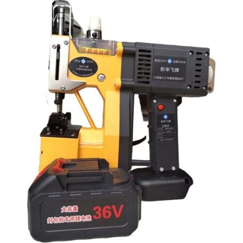 Portable Recharge Automatic Sewing Bag Machine Packer Weave Bag Seal Electric Sewing Bag Equipment Continuous Sealing Tool 220V