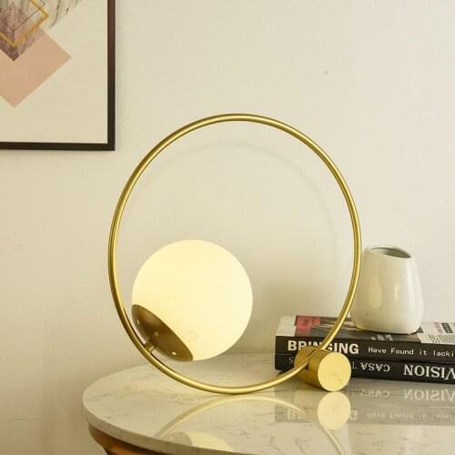Post modern led color glass glass ball candeeiro de mesa tafellamp deco halloween bedside bed lamp