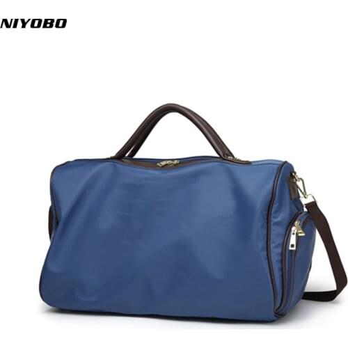 NIYOBO Casual Women Waterproof Nylon Handbag Totes Fashion Female Crossbody Bag Large Capacity Travel Bag Men Luggage Duffle