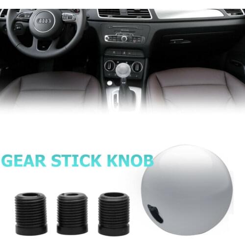 Car Aluminum Round Ball Gear Shifter Knob Shift Lever Manual Knob Chrome Replacement Car Exterior Accessories