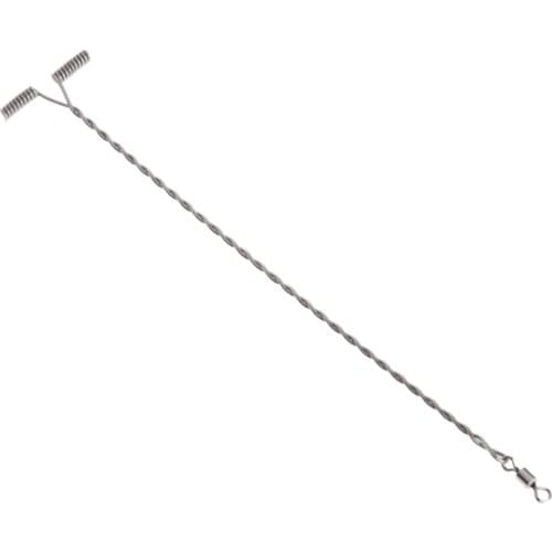 10Pcs Fishing Wire Arm With Swivel T Shaped Stainless Steel 9/12/15cm Rig Tackle