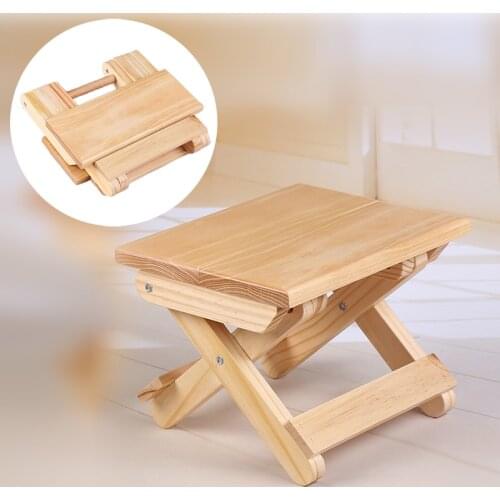 Baby Stool Foot Stool Kids Furniture Wooden Folding Chairs Sitting Stool Portable Outdoor Chair Camping Fishing Foldable Mini