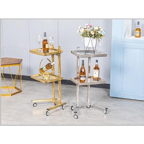 Stainless steel beauty salon cart cut hair receiving folding trolley hair salon special tool car
