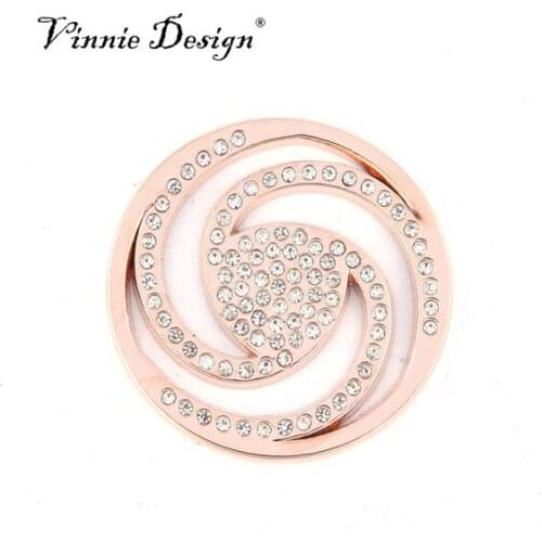 Vinnie Design Jewelry Mi Milano Coins 33mm Swirl Coin Pendant for Necklace