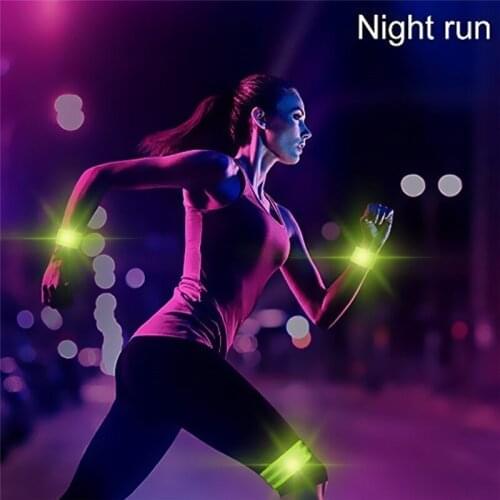 1 Pair Elasticated Armband Wristband Reflective Bands Ankle Support Straps Safety Reflector Tape Straps Night Jogging Walking