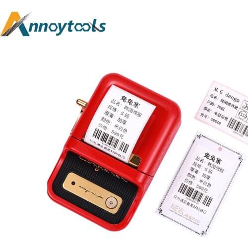 Mini Wireless Thermal Printer Bluetooth connection for IOS and Android, for barcode printer Production Date Bar code