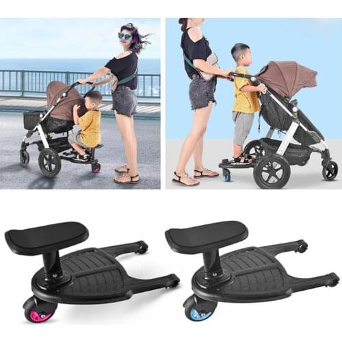 Fashion Children Stroller Pedal Adapter Second Child Auxiliary Trailer Twins Scooter Hitchhiker Kids Standing Plate with Seat