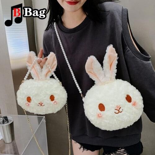 Women lolita handbag Plush doll messenger bag girl gift JK shoulder bag female Satchel cosplay Parent child birthday present bag