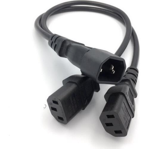 IEC 320 Dual C13 Output Power cord,C14 to 2*C13 Y splitter power cable,C14 to 2 ways C13,30cm