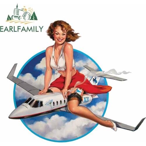 EARLFAMILY 13cm x 11.4cm For Sexy Girls Motorcycle Car Stickers Creative Decals Waterproof Vinyl Material Sunscreen Decoration